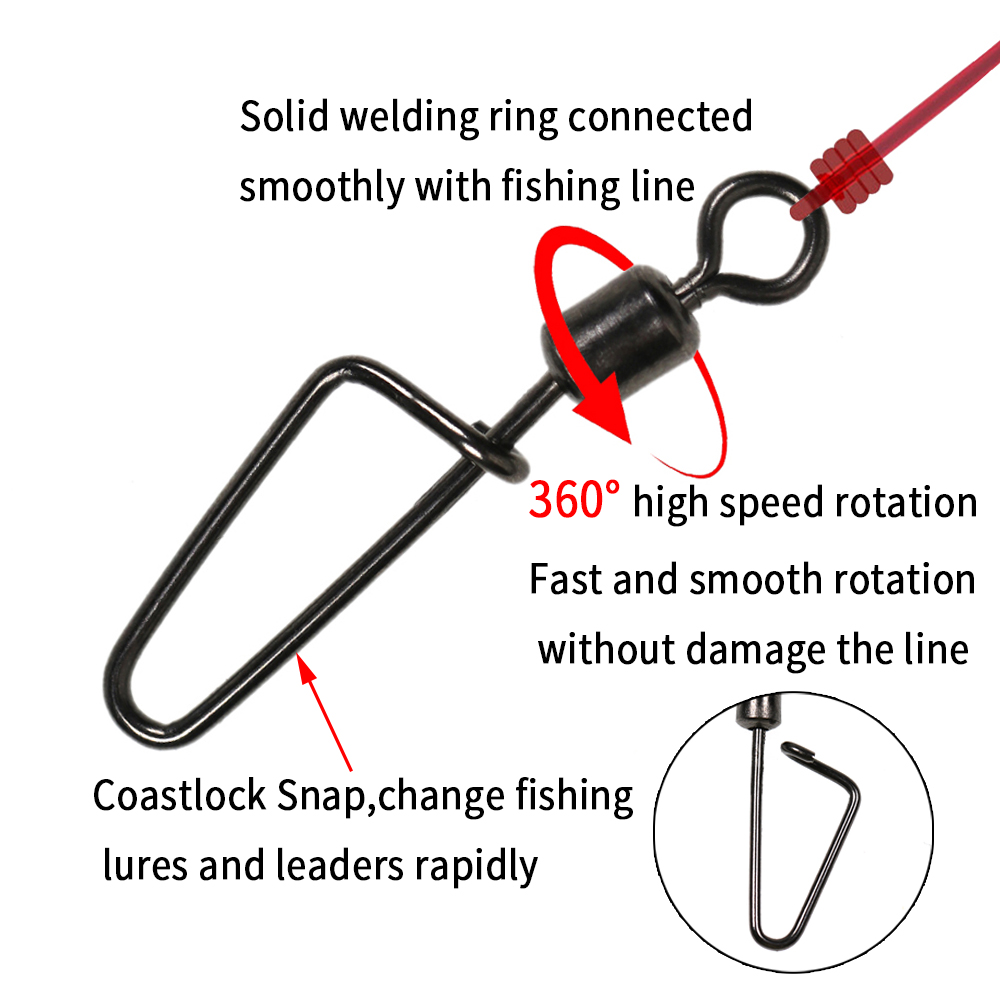 20PCS #12 -1/0 Rolling Swivel  - огляд і ціна Baitcasting Reel
